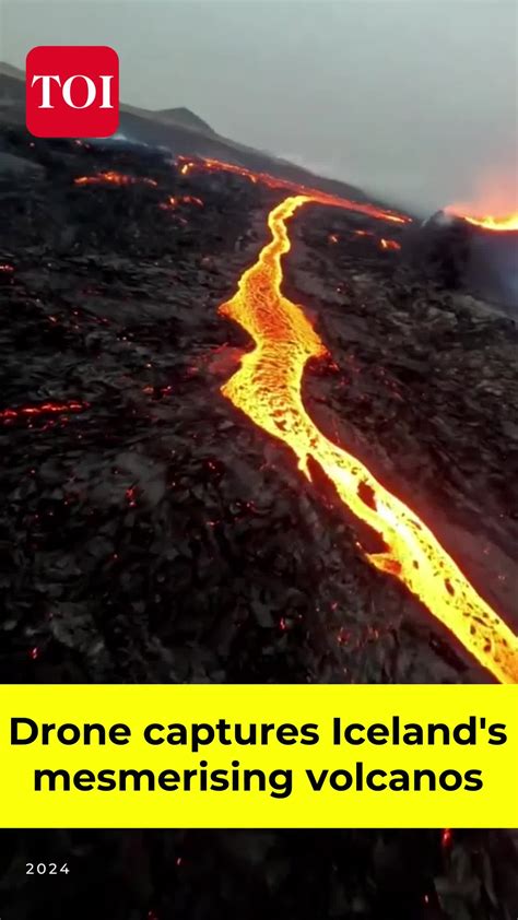 Impressive drone footage captures Iceland's volcano | News - Times of ...