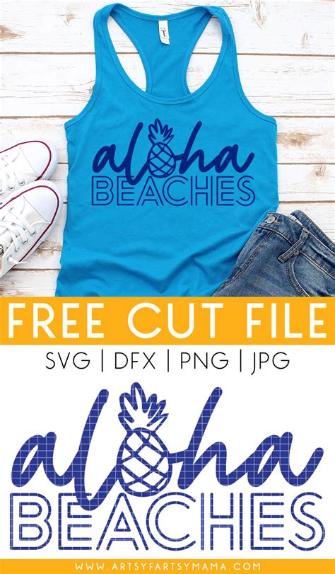 Free "Aloha Beaches" SVG Cut File | artsy-fartsy mama