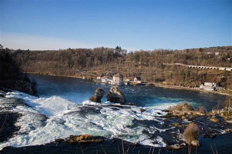 Rhine Falls Winter Switzerland Rhine River Stock Photos, Pictures ...