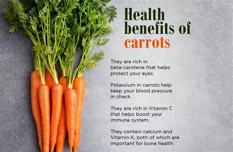 Health benefits of carrots