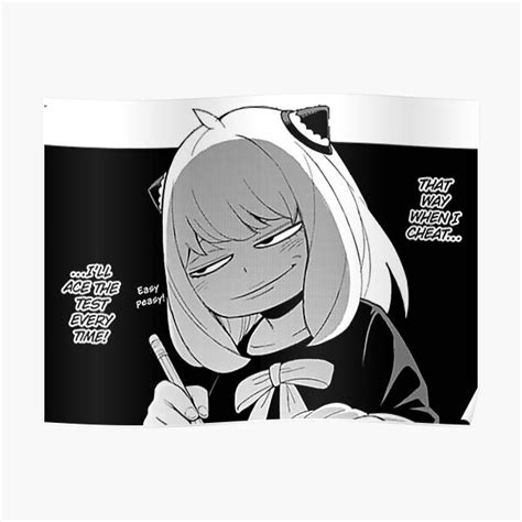 "Smug Face Anya Forger" Poster for Sale by All-japan-Shop | Redbubble