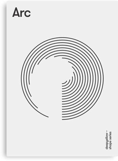 Arc Canvas Print by deepyellow | Geometric poster design, Geometric graphic design, Geometric poster