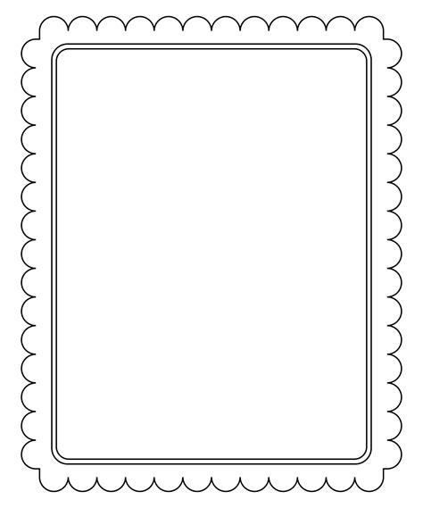 Template For Scalloped Border - 10 Free PDF Printables | Printablee