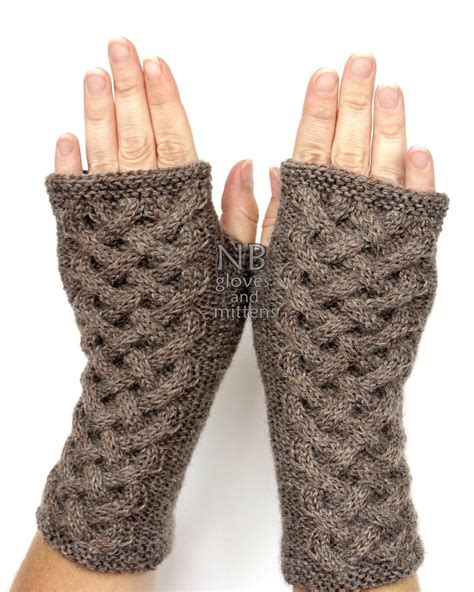 Brown Gloves Rustic Style Hand Knitted Fingerless Gloves - Etsy