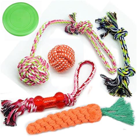 Large Dog Chew Toys for Medium and Large Dogs 6 Value Pack Durable Dog Rope Toys with Knots ...