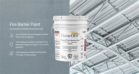 FlameOFF Intumescent Fire Barrier Paint 5 gallon pail for steel