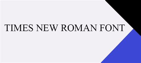 Times New Roman Font Free Download
