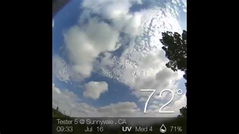 Time-lapse video by BloomSky weather camera 7.16 - Sunnyvale, CA - YouTube