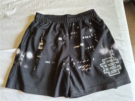 Eric Emanuel Eric Emanuel Skyline Black Mesh Shorts 2022 Medium | Grailed