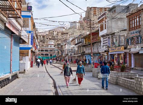 Leh capital of Ladakh Stock Photo - Alamy