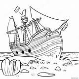 Shipwreck Scene Coloring Page 64742 52064 sketch template