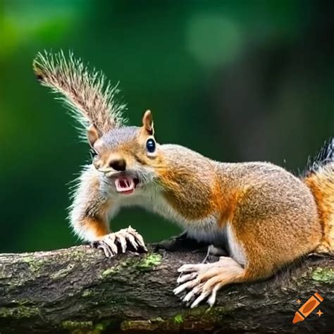 Squirrel with aquatic adaptations on Craiyon