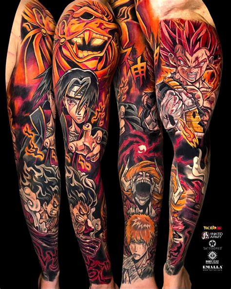 Anime sleeve tattoo by dave.vero.ink in 2022 | Sleeve tattoos, Anime tattoos, Arm tattoos black