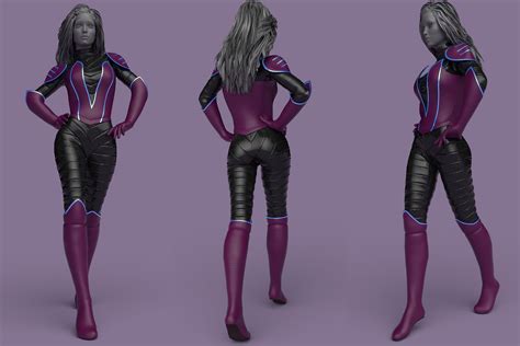 ArtStation - Marvelous Designer - Futuristic clothing women, Samia NVN | Marvelous designer ...