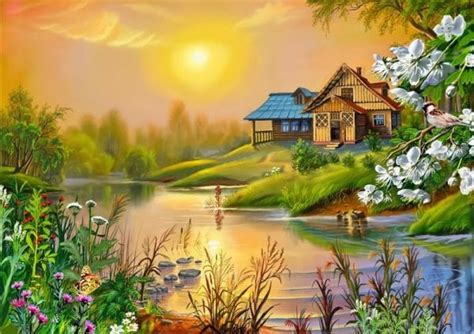 Landscape Painting Wallpaper - beauty walpaper