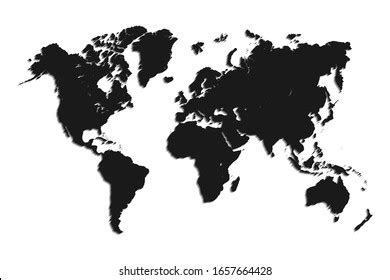World Map Continents On White Background Stock Vector (Royalty Free) 1657664428 | Shutterstock