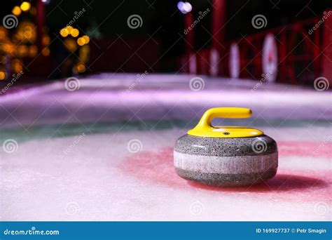 Curling Stone on Ice Near the House Stock Image - Image of curling, strategy: 169927737