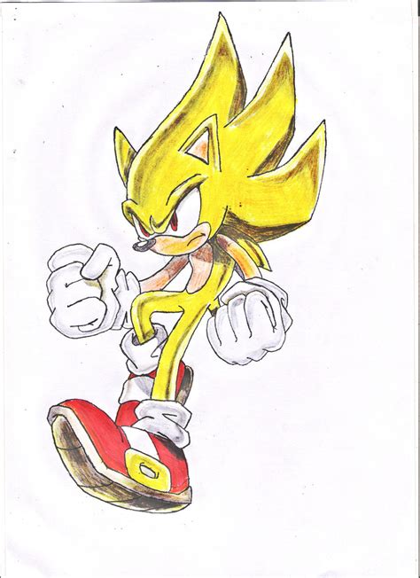 Super Sonic drawing 1. by nothing111111 on DeviantArt