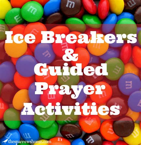 M&Ms Ice Breaker and Guided Prayer Activities | The Sparrow's Home