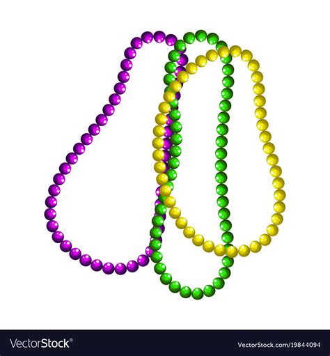 Mardi gras beads symbols Royalty Free Vector Image