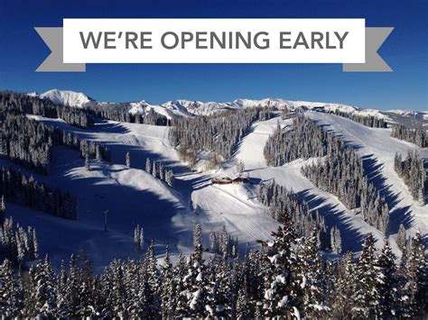 Aspen Snowmass set to open Early!