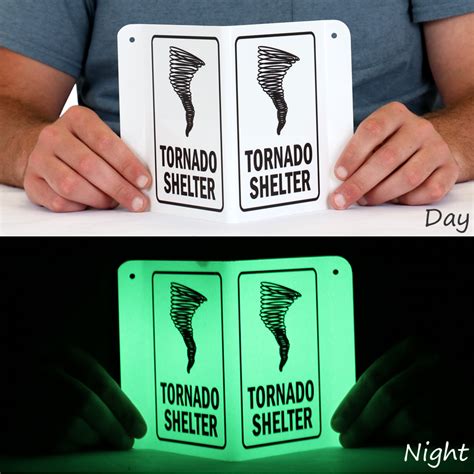 6 in. x 5 in. Tornado Shelter - Emergency Sign, SKU: S-4672