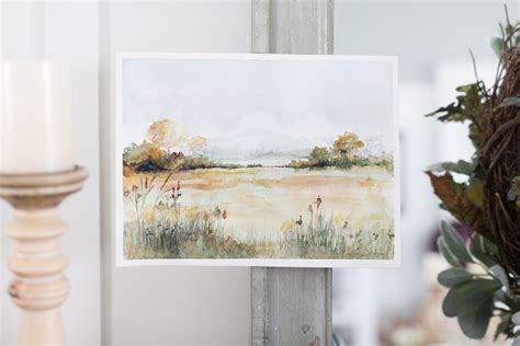 Watercolor Fall Landscape Free Printable