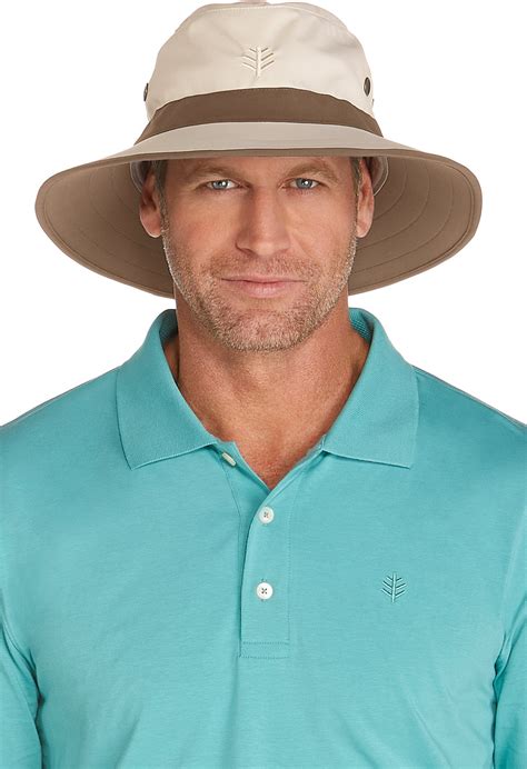 UPF 50+ Golf Hat Sun Protective brim adjustable for Men Tan/Khaki Small/Medium | eBay