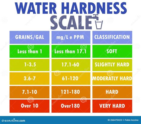 Water Hardness Scale Isolated on White Background Stock Illustration ...