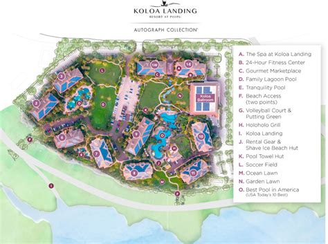 Resort Map of Koloa Landing Resort at Poipu, Koloa, HI, USA