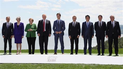 Photo of German Chancellor Angela Merkel With President Trump at G7 ...