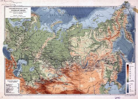 Large scale old physical map of Russian Empire – 1915 | Vidiani.com | Maps of all countries in ...