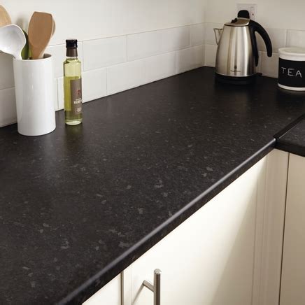 Black Granite Effect worktop 28mm | Kitchen worktops | Howdens Joinery