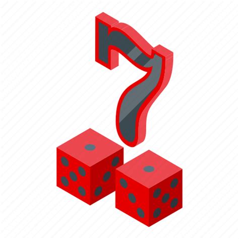 Lucky, seven, dice, isometric icon - Download on Iconfinder