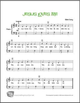 Jesus Loves Me | Easy Piano Sheet Music - MakingMusicFun.net