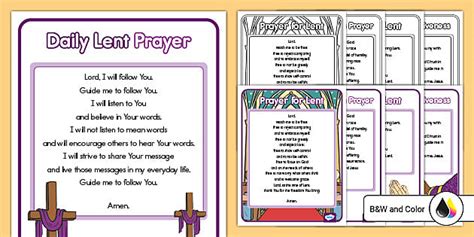 Printable Short Lent Prayers Poster Pack | Twinkl USA