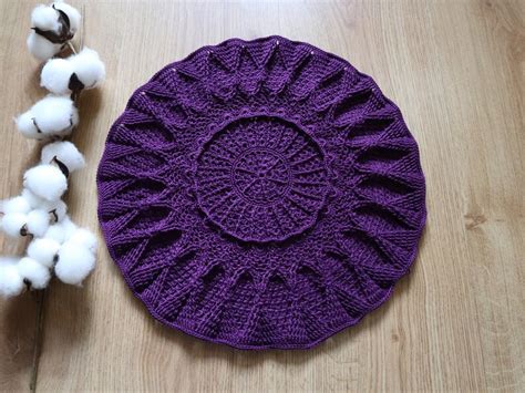 Purple Crochet Doily Coffee Table Decor - Etsy