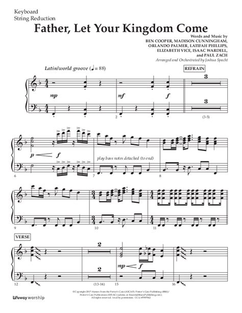 Father Let Your Kingdom Come (Choral Anthem SATB) String Reduction Sheet Music PDF (Lifeway ...