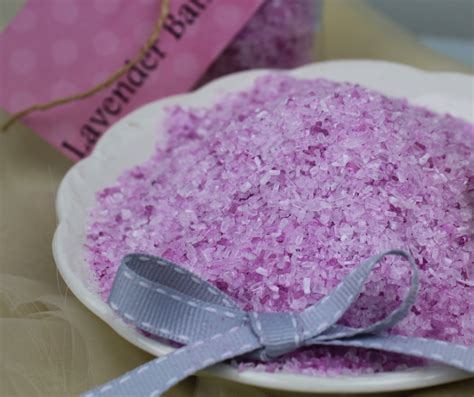 Homemade DIY Lavender Bath Salts with Essential Oils