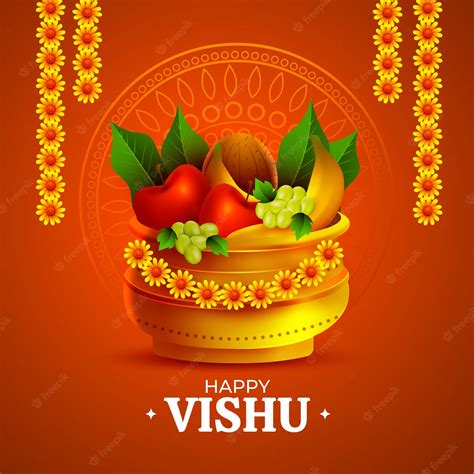 Premium Vector | Realistic illustration for hindu vishu festival ...