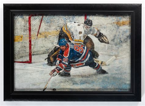 Lot Detail - Wayne Gretzky "1988 Stanley Cup Finals" Original Acrylic Framed Painting by Steven ...