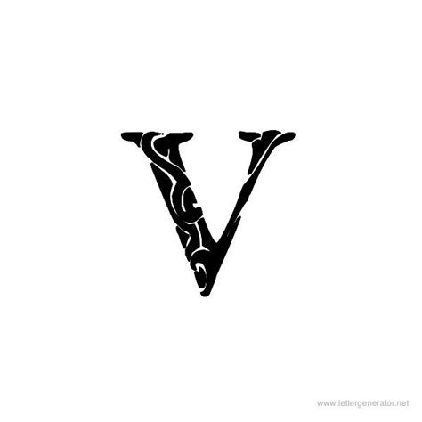 letter v designs - Google Search lettergenerator.com | Tattoo alphabet ...