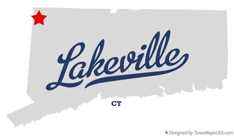 Map of Lakeville, CT, Connecticut