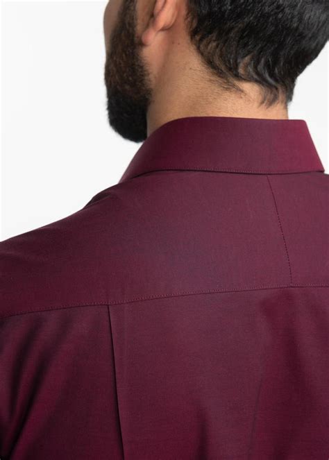 Burgundy Shirt Dress for Men - Surmesur