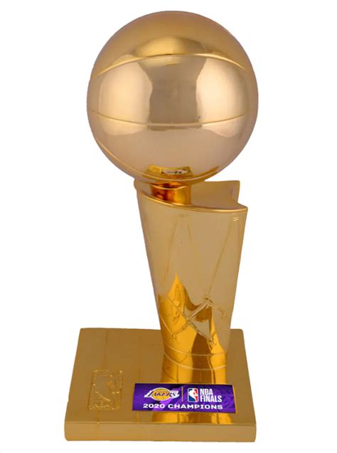 Shop Replica Larry O'Brien Trophy Los Angeles Lakers 2020 NBA Finals Champions with Sublimated Plate