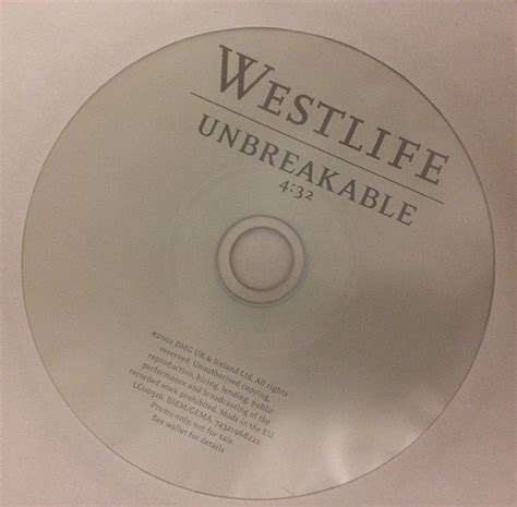 Westlife - Unbreakable (2002, CDr) | Discogs