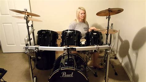 Drummer girl in the making. - YouTube