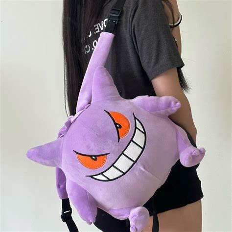 Gengar plushie backpack Adorable purple spiky... - Depop