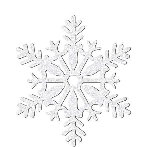 Glitter White Snowflake 11in | Party City