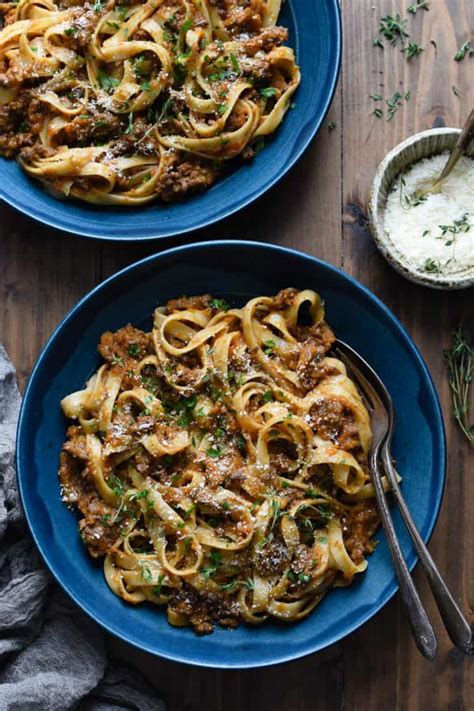 Fettuccine Bolognese - Foxes Love Lemons